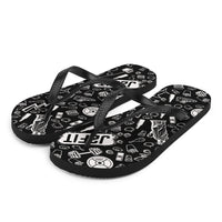 Overbranded J2FIT Flip-Flops - Black